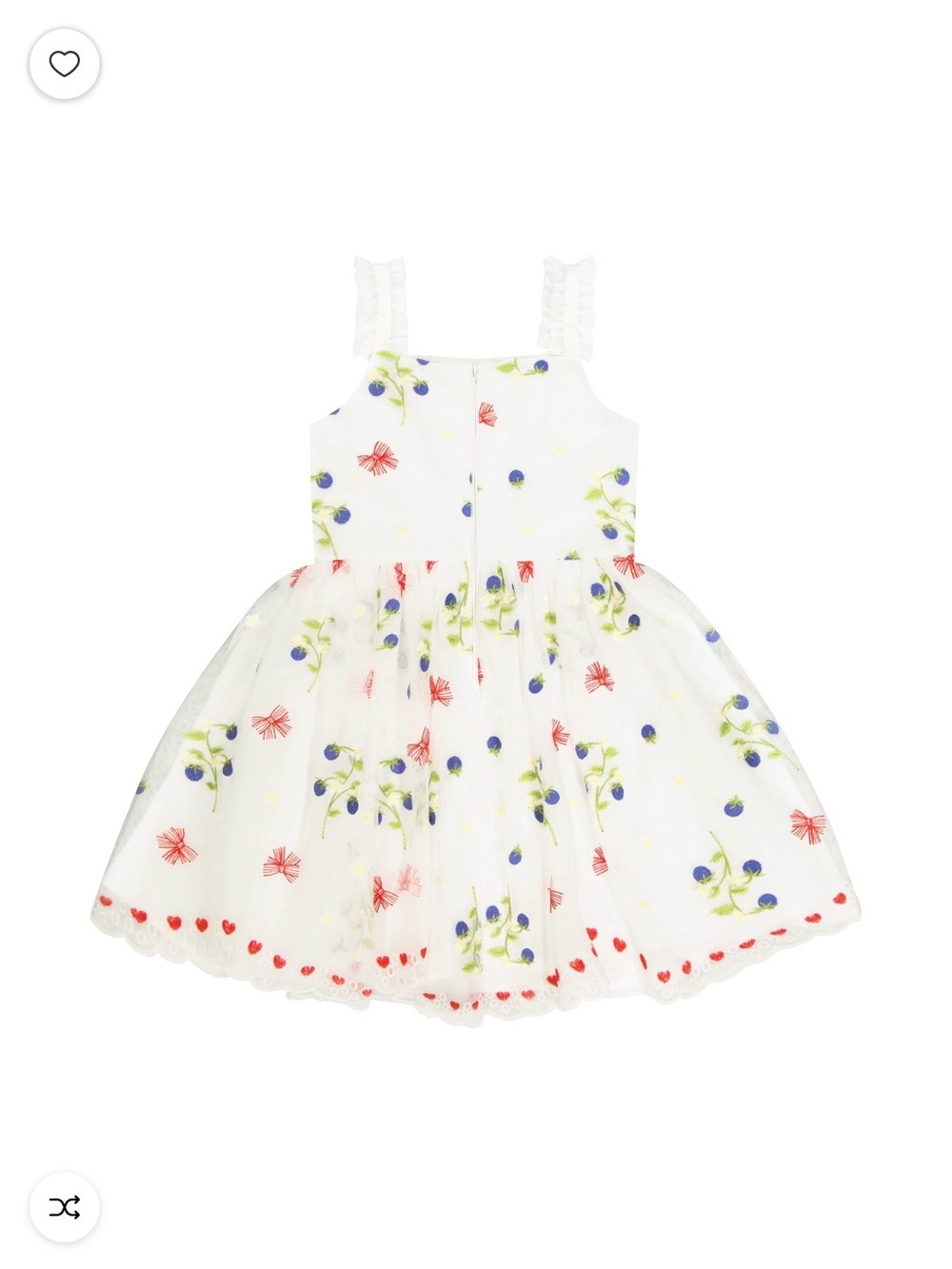 Kensie Girl White Floral Eyelet Sundress with Red and Blue Accents